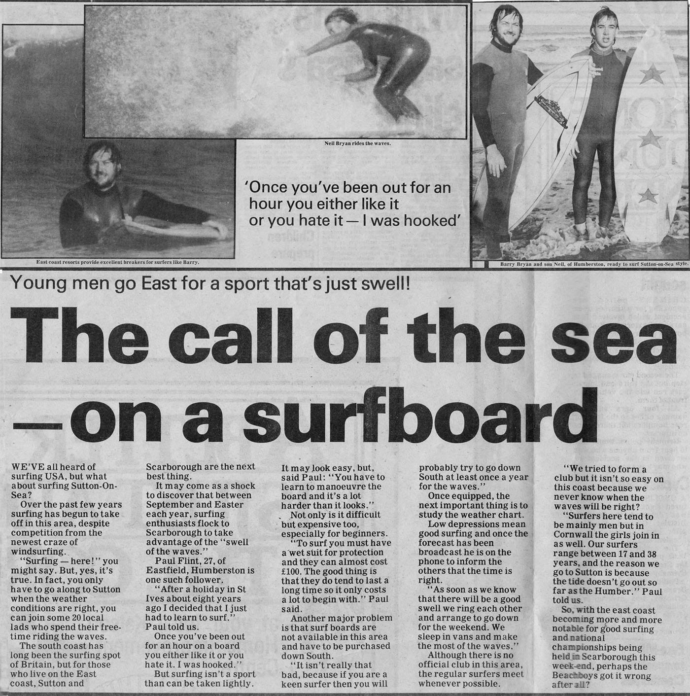 Lincolnshire paper surfing article