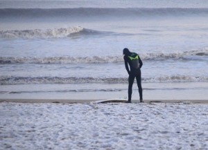 Icy Lincolnshire Surfer